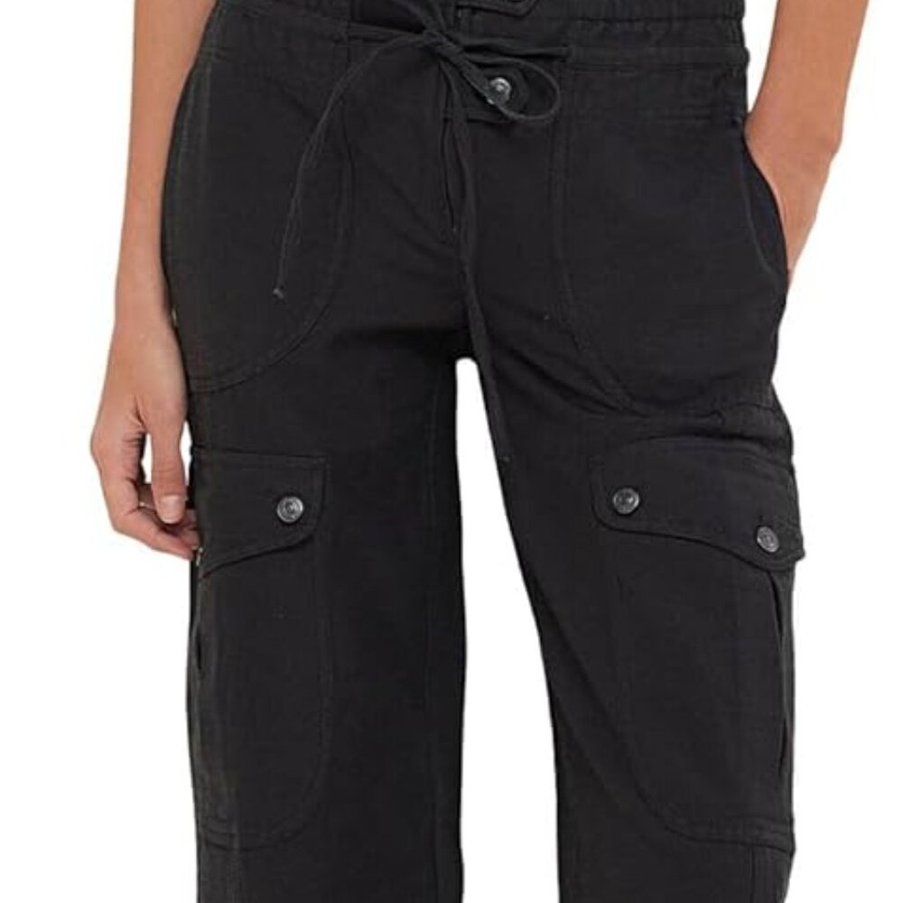 Versatile Women's Black Park Ave Pants - Adjustable Fit, Cotton Comfort, Size S